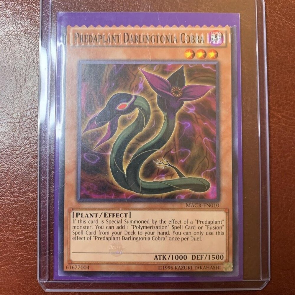 Yugioh Predaplant Darlingtonia Cobra MACREN010 Crimp Major Defect Error Misprint